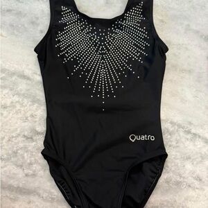 Black Kids Gymnastics Leotard